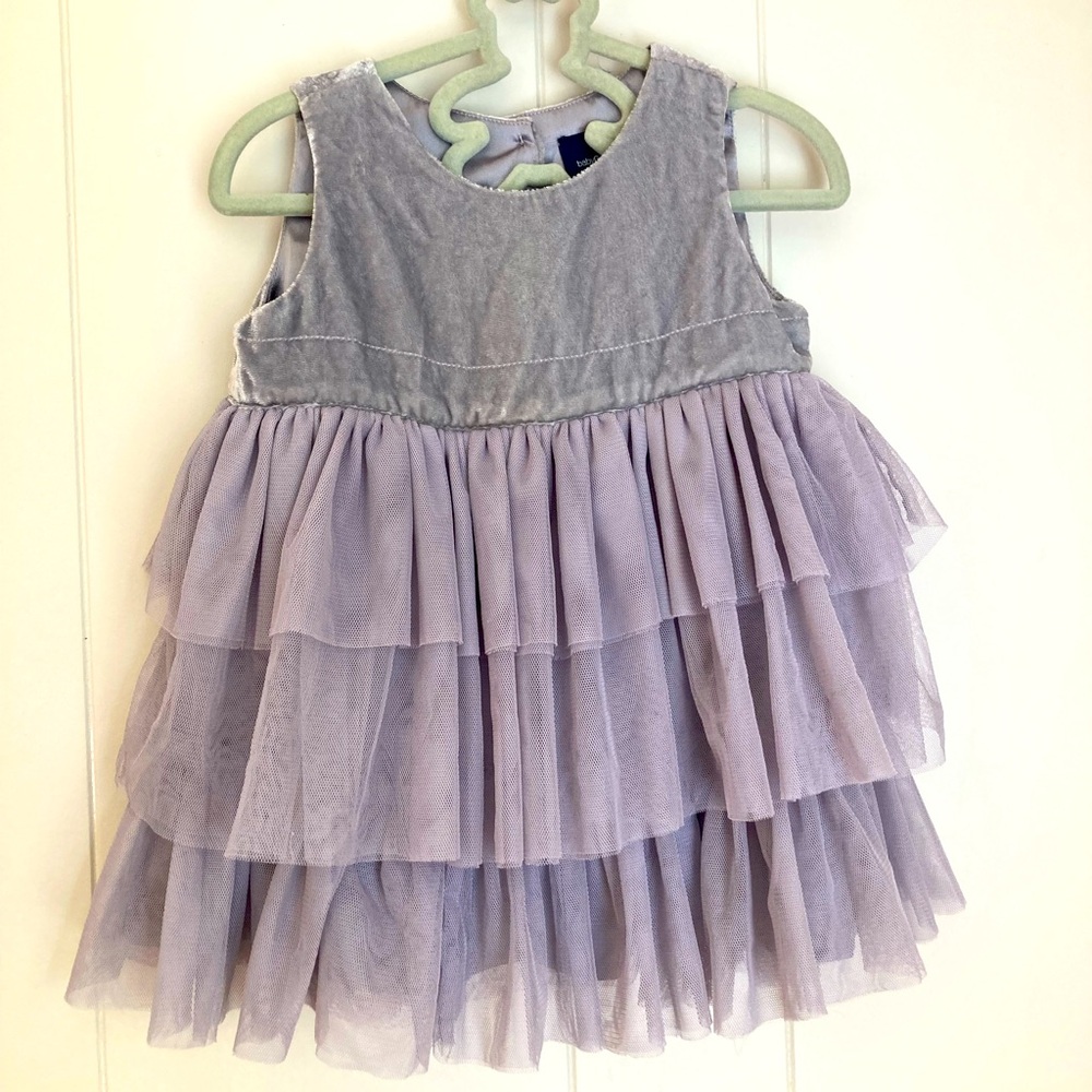 Flowy tulle and Velours Baby dress